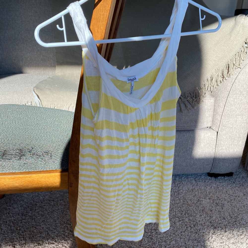 Yellow White Striped Tank